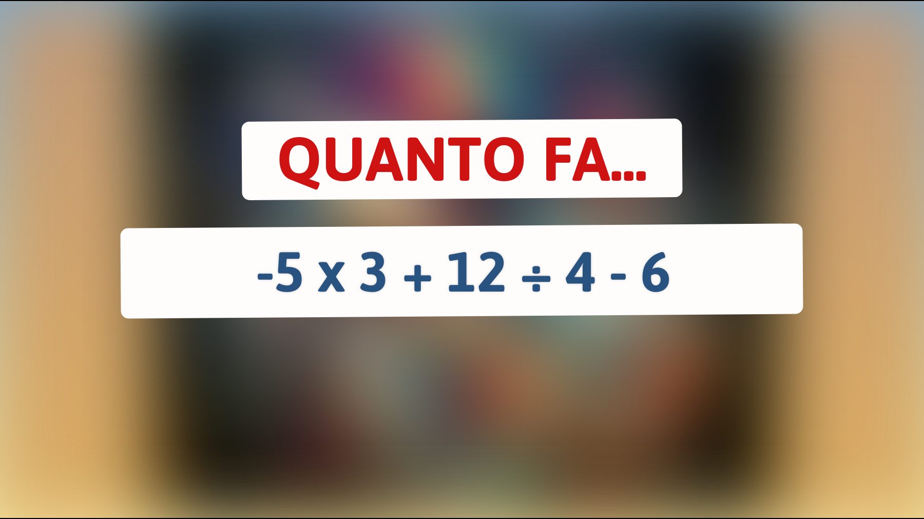 \"La Sfida Matematica che Sta Facendo Impazzire il Web: Puoi Risolvere Questo Enigma?\""