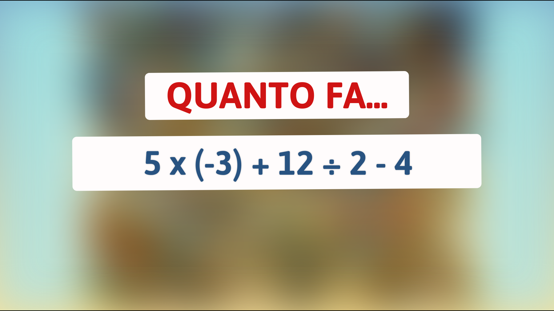 Scopri la soluzione che solo il 1% delle persone riesce a trovare! Sei abbastanza intelligente per risolvere questo indovinello matematico?"